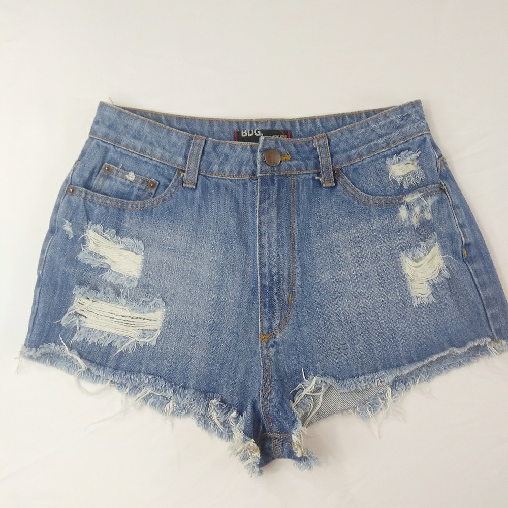 BDG High Rise Cheeky Denim Shorts Sz 30